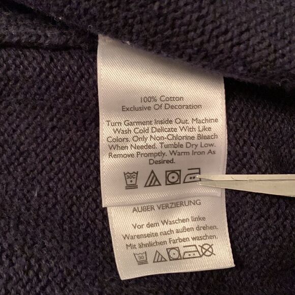 Eddie Bauer Full Zip Cotton Heavy Warm Men’s Sweater Size T XL - Picture 12 of 13